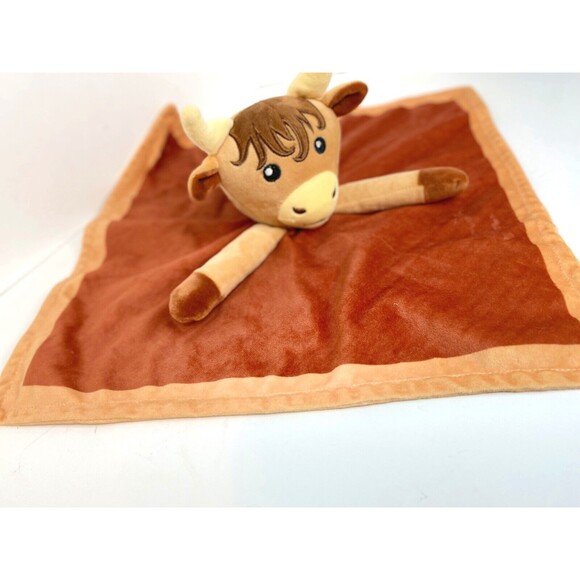 Highland Cow Baby Girl Security Blanket-Floral Highland Cow Lovey-Baby Nursery S - Picture 3 of 9